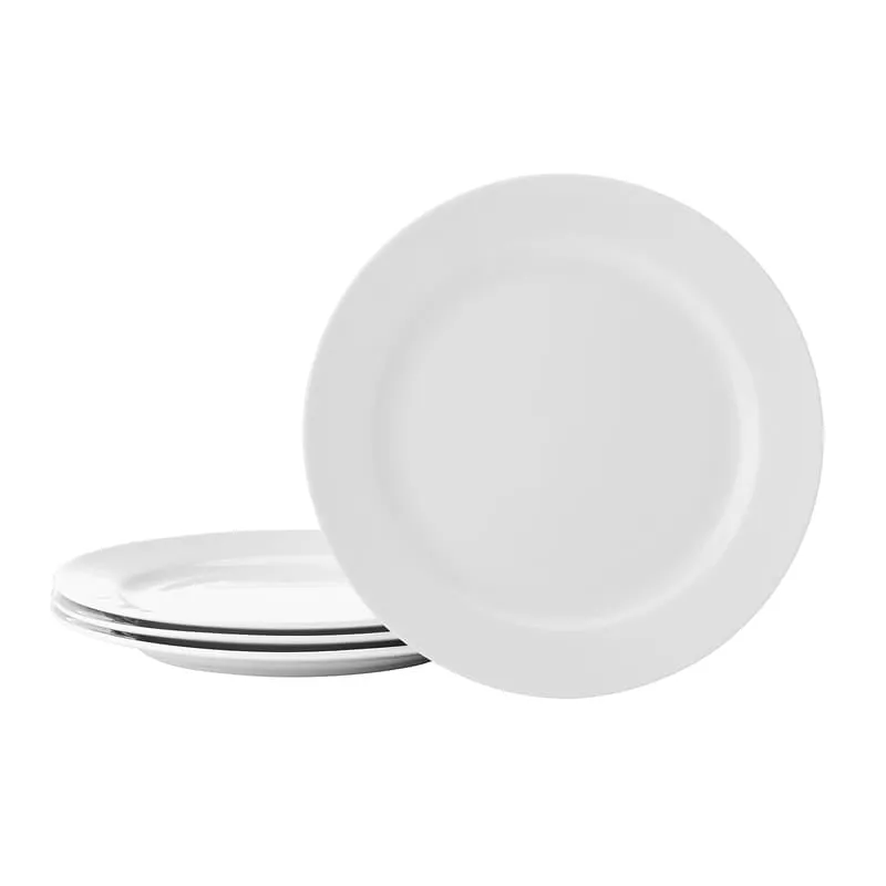 Fitz and Floyd Nevaeh White piatti frutta set 4 bone china bordo liscio