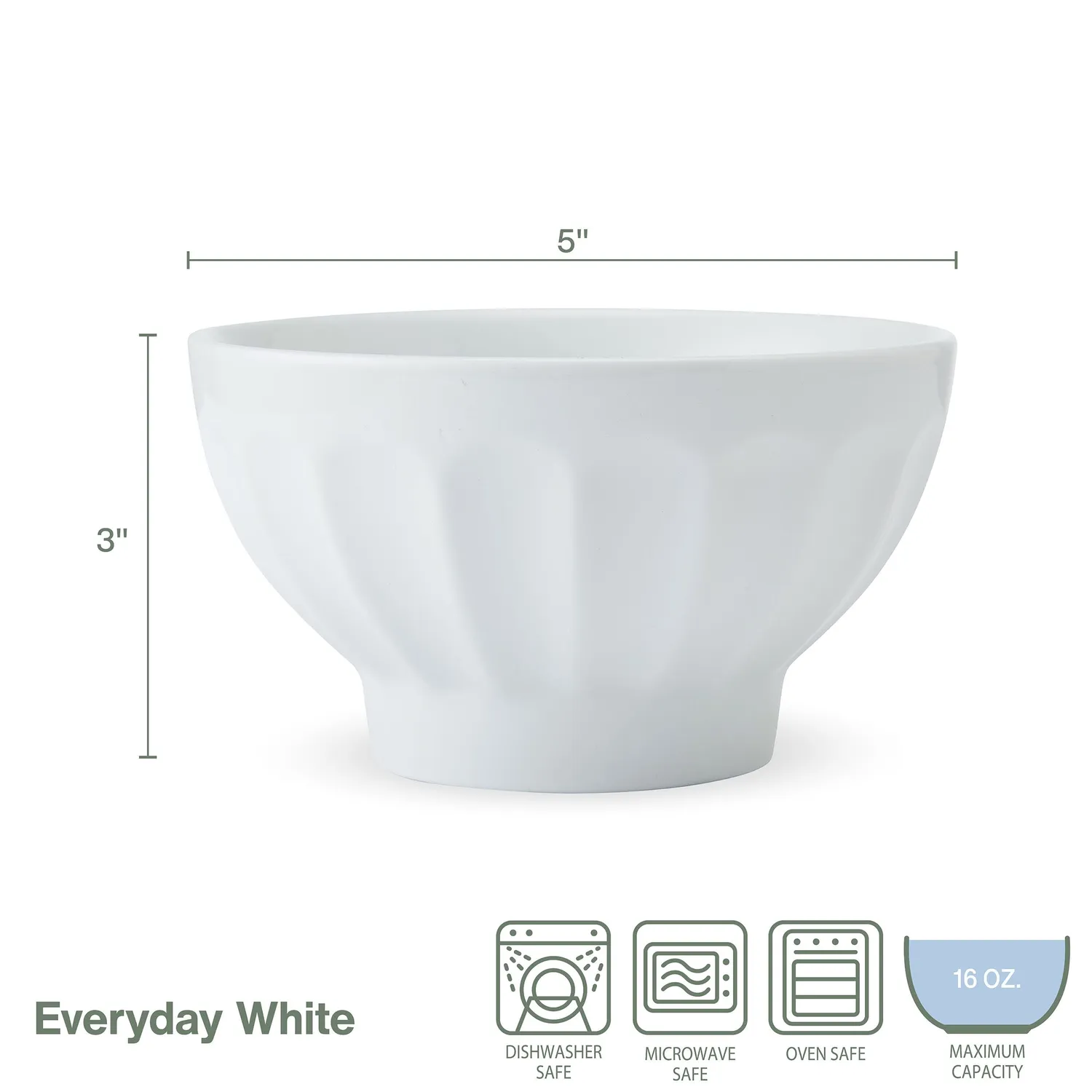 Fitz and Floyd Everyday White set 4 coppette porcellana