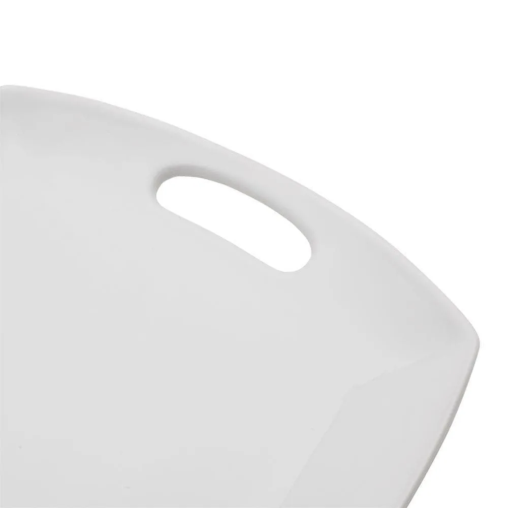 Fitz and Floyd Everyday White Vassoio con Manici 17 IN Bianco