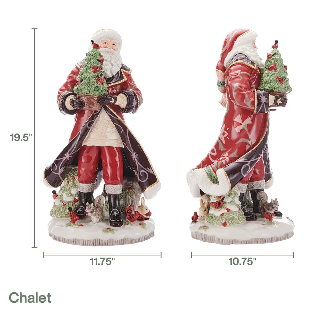 Fitz and Floyd Chalet statuina Babbo Natale 49,5 cm