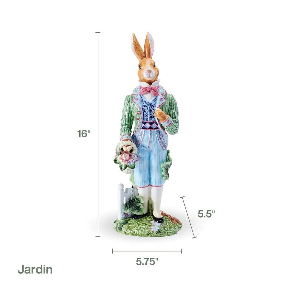 Fitz and Floyd Jardin statuetta coniglio maschio ceramica 40 cm