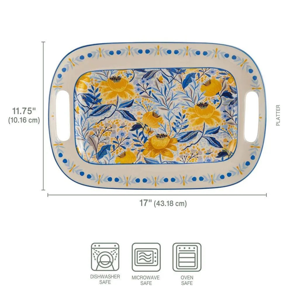 Fitz and Floyd Madeline vassoio portata con manici 43 cm