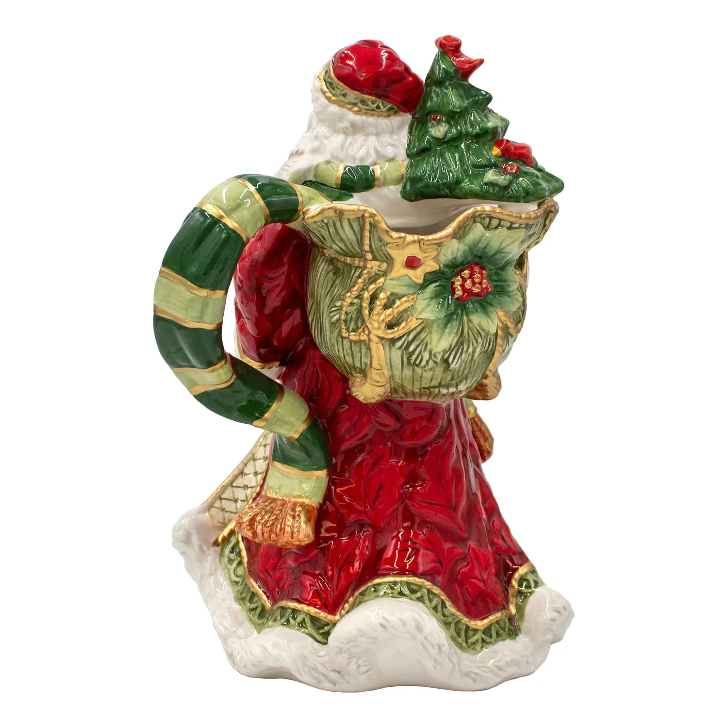 Fitz and Floyd Holiday Home Santa brocca ceramica 1,4 L natalizia