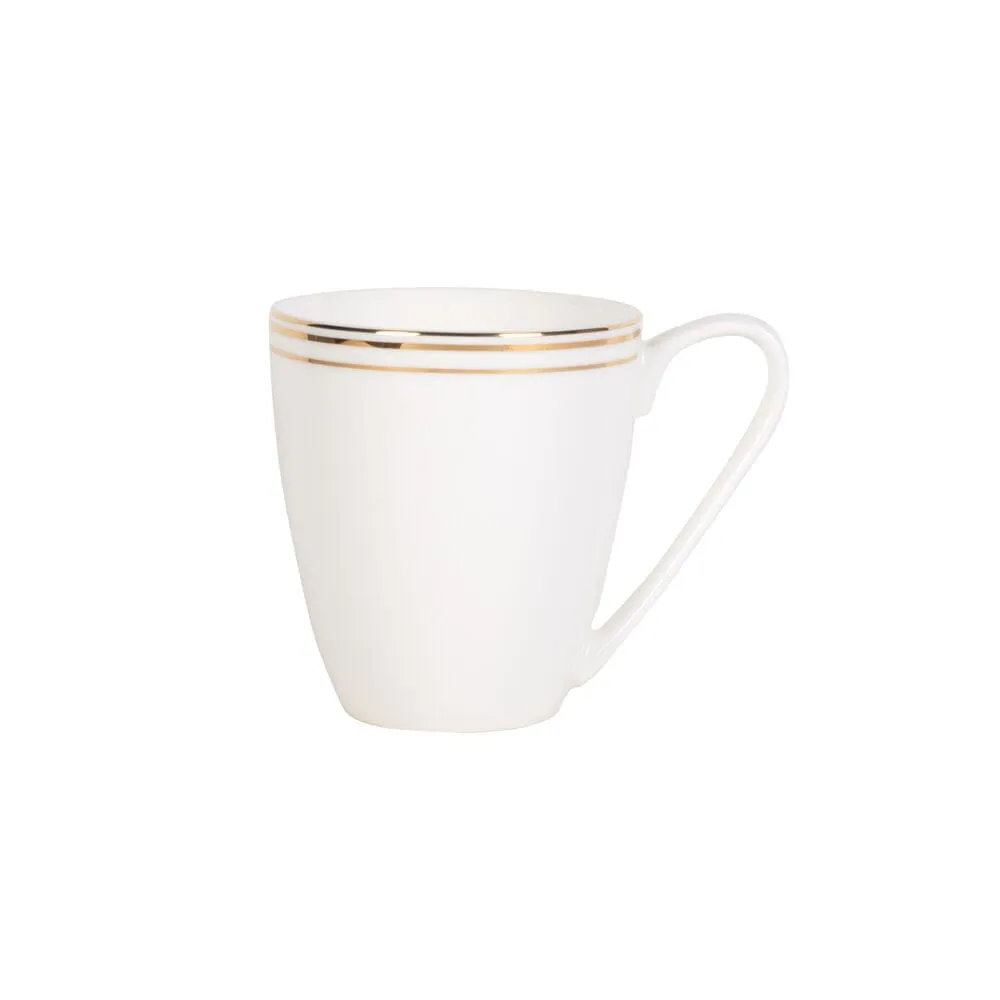 Fitz and Floyd Nevaeh White servizio 16 piatti bone china oro