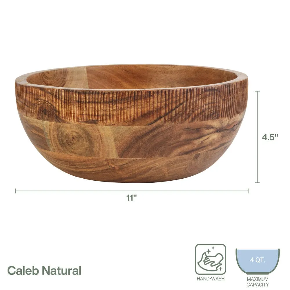 Fitz and Floyd Caleb ciotola portata legno acacia 11 IN