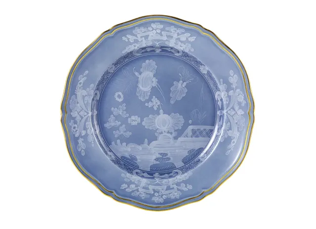 Ginori Oriente Italiano vassoio rotondo filo oro