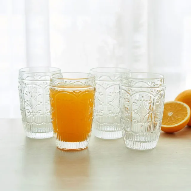 Fitz and Floyd Trestle Highball bicchieri set 4 trasparenti vetro