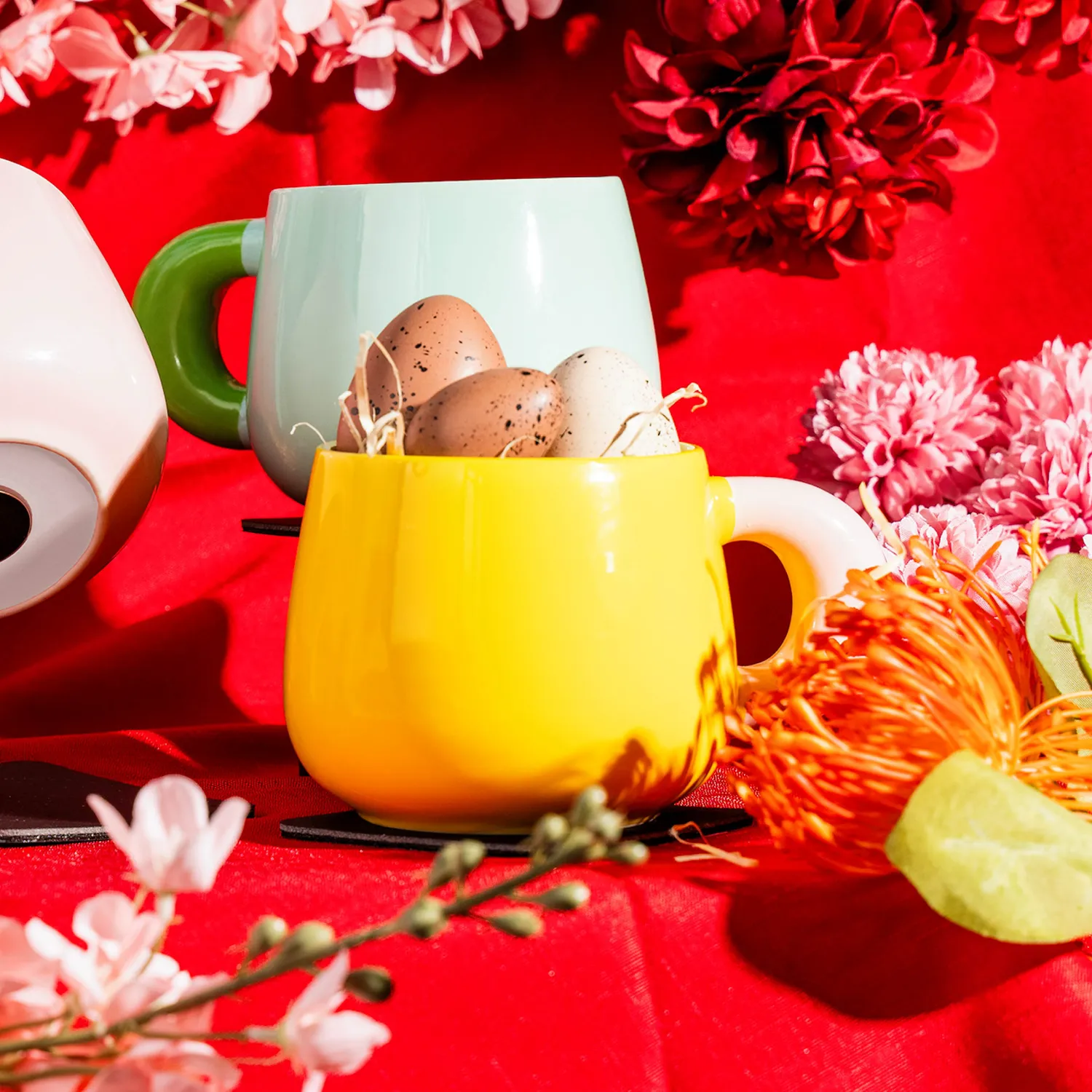 Silwy Tazza con Manico Magnetica Candylemon Porcellana