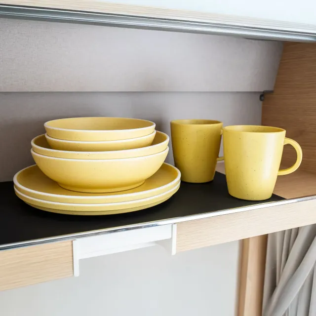 Silwy Dolomit Yellow set stoviglie magnetiche plastica 8 pezzi