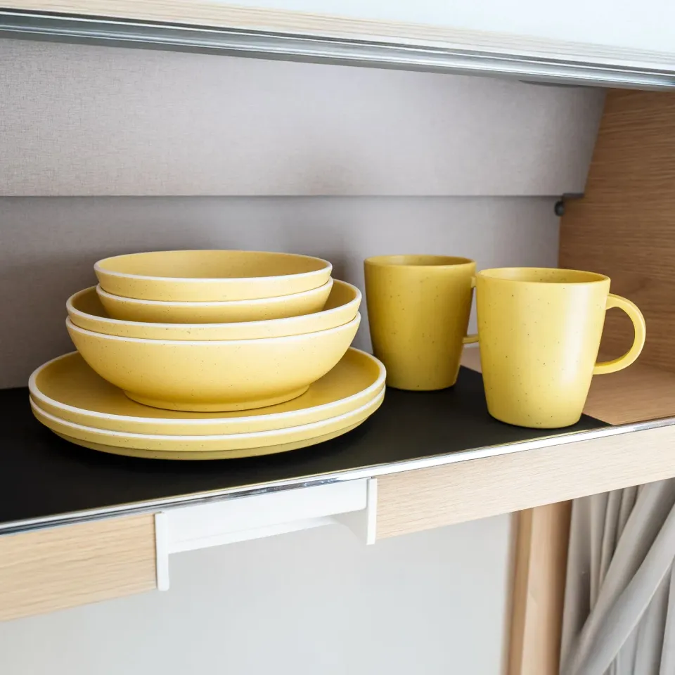 Silwy Dolomit Yellow set stoviglie magnetiche plastica 8 pezzi