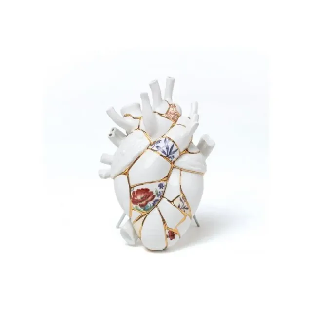 Seletti Love in Bloom Kintsugi Vaso cuore