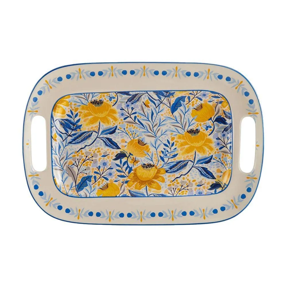 Fitz and Floyd Madeline vassoio portata con manici 43 cm