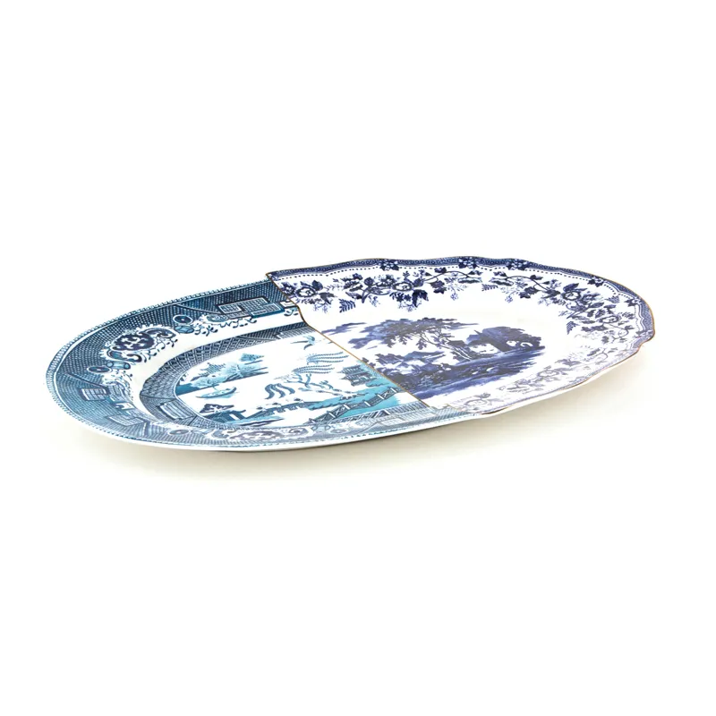 Seletti Hybrid Diomira vassoio ovale bone china