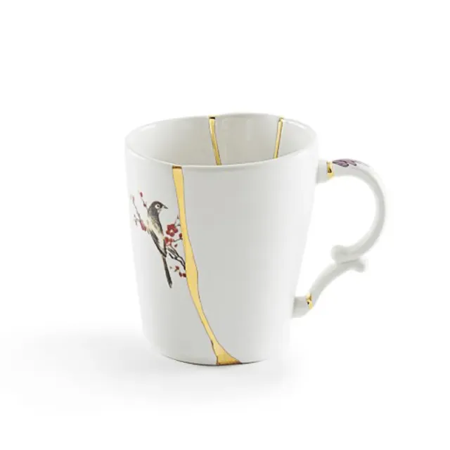 Seletti Kintsugi Mug 3 tazza in porcellana oro