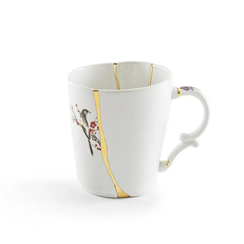 Seletti Kintsugi Mug 3 tazza in porcellana oro