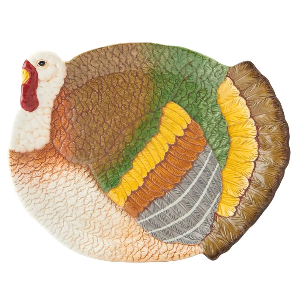 Fitz and Floyd Thanksgiving Vassoio tacchino 46 cm