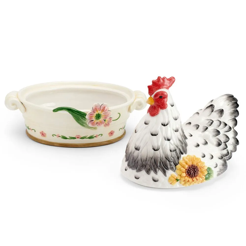 Fitz and Floyd Provence Hen zuppiera coperta gallina