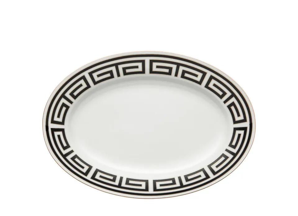 Ginori Labirinto Gio Ponti vassoio ovale grande porcellana