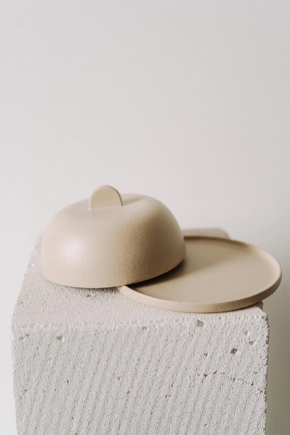 Poemi Untiera burriera in gres beige opaco 17 cm