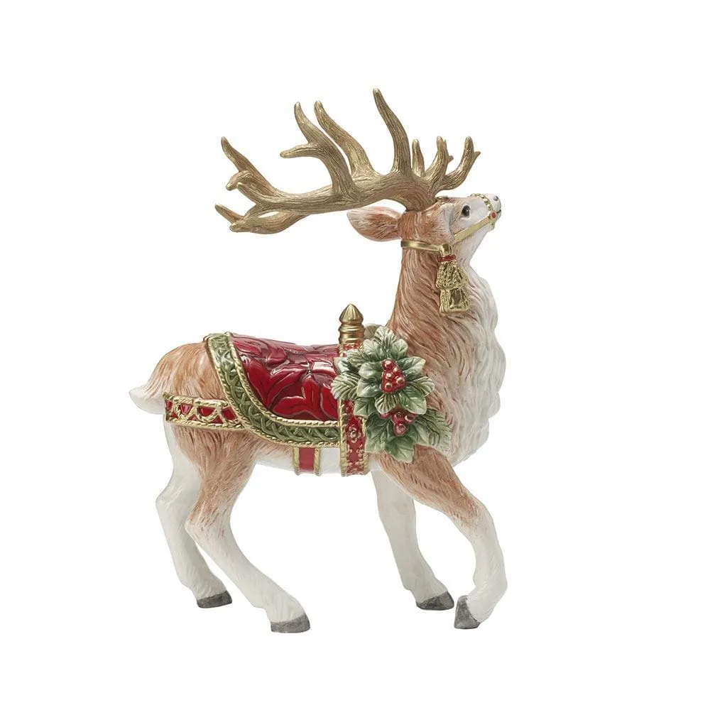 Fitz and Floyd Holiday Home cervo statuetta 31 cm terracotta