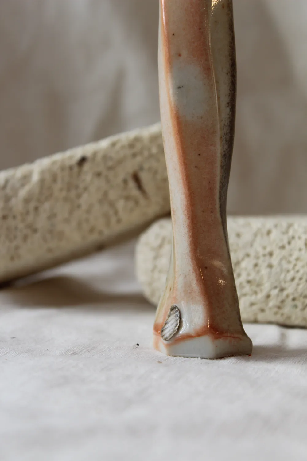 Studio Delta Pottery Iwa woodfired #1 vaso monofiore Shino