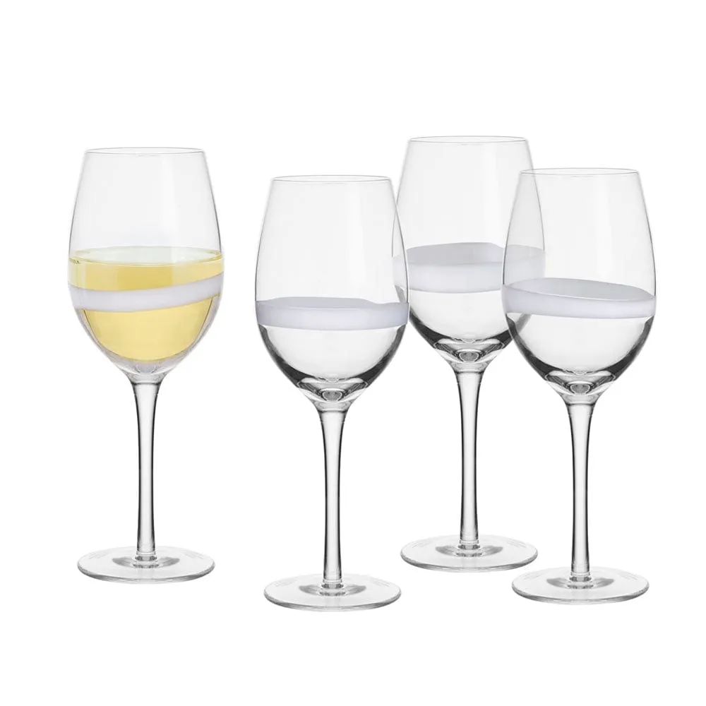 Fitz and Floyd Organic Band set 4 calici vino bianco 425 ml