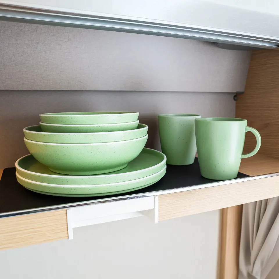 Silwy Dolomit Green set stoviglie magnetiche plastica 8 pezzi