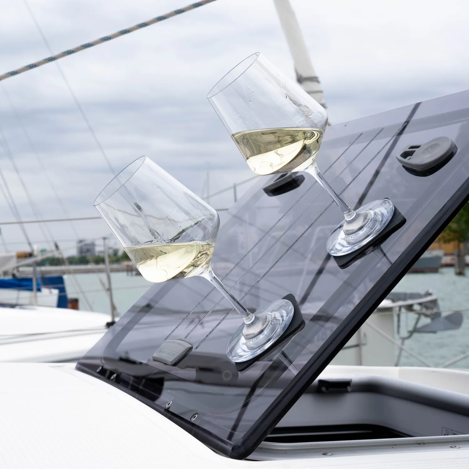 Silwy Wine Classic calici magnetici trasparenti 6 pad