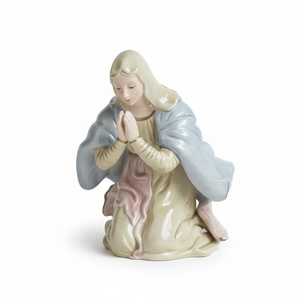 Fitz and Floyd Nativity Maria statuina presepe 16 cm dipinta a mano