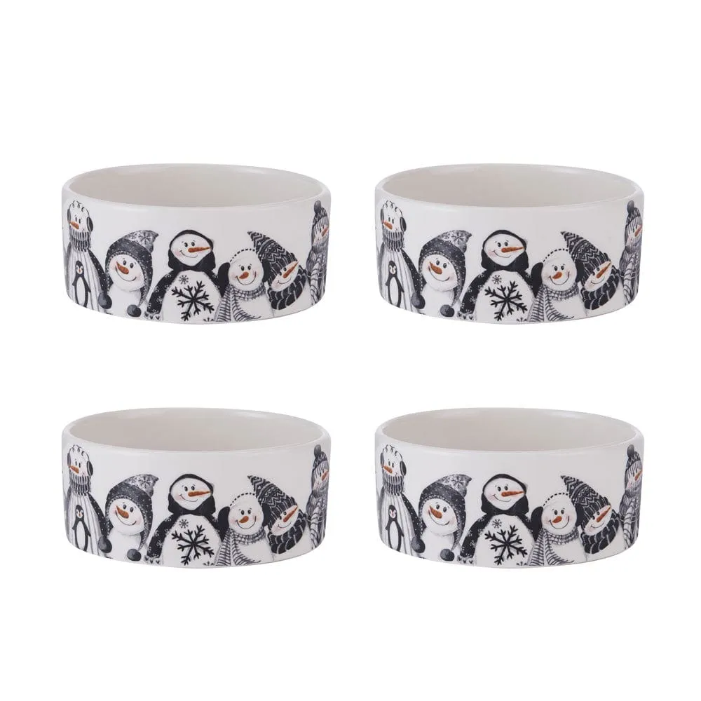 Fitz and Floyd Snow Days ciotole dessert set 4 pezzi 650 ml