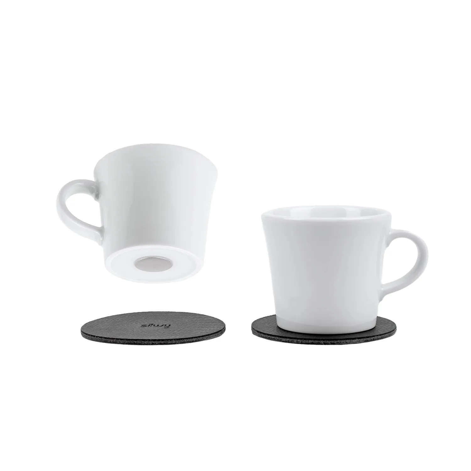 Silwy Espresso tazzine magnetiche porcellana 2 pad