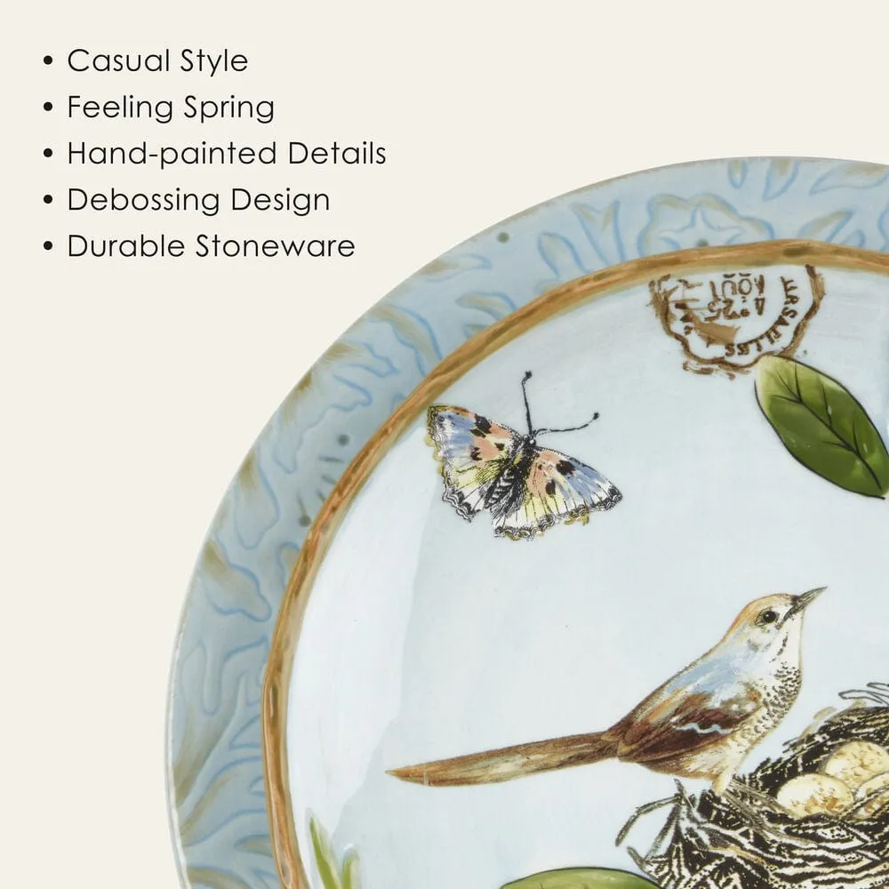 Fitz and Floyd Toulouse Blue servizio piatti 12 pezzi stoneware