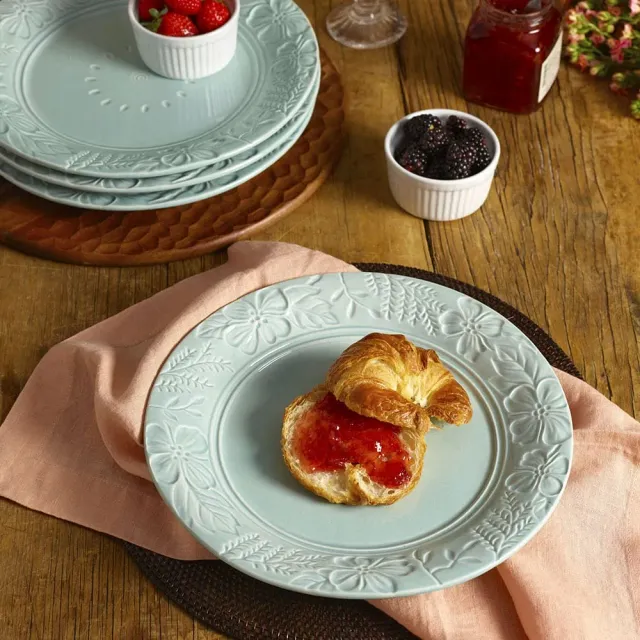 Fitz and Floyd English Garden set 4 piatti piani 28 cm