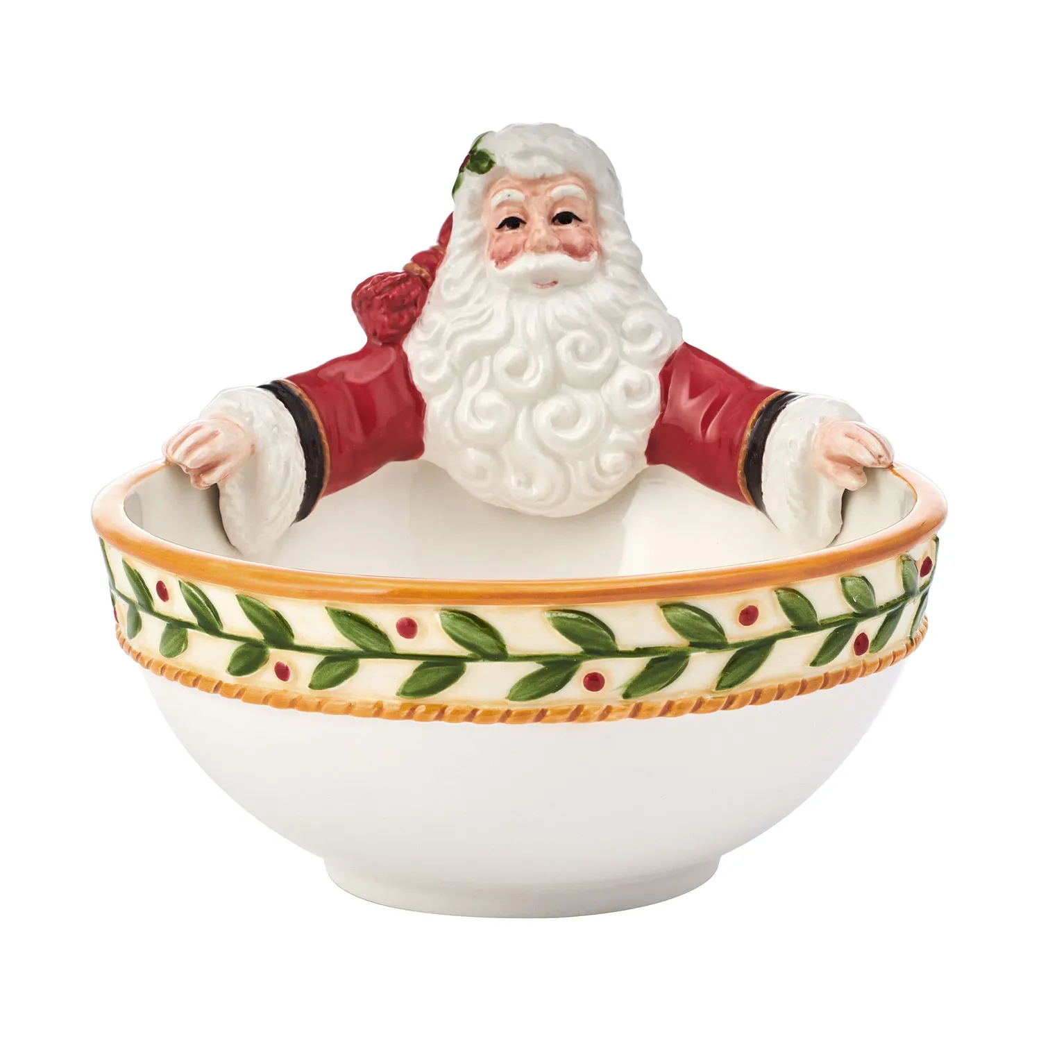 Fitz and Floyd Santa's Gift Small ciotola caramelle natale