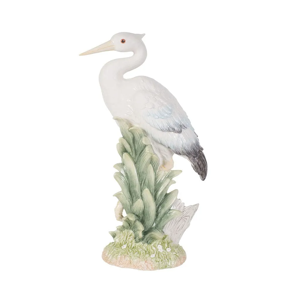 Fitz and Floyd Newport Egret statua airone bianco 16 pollici