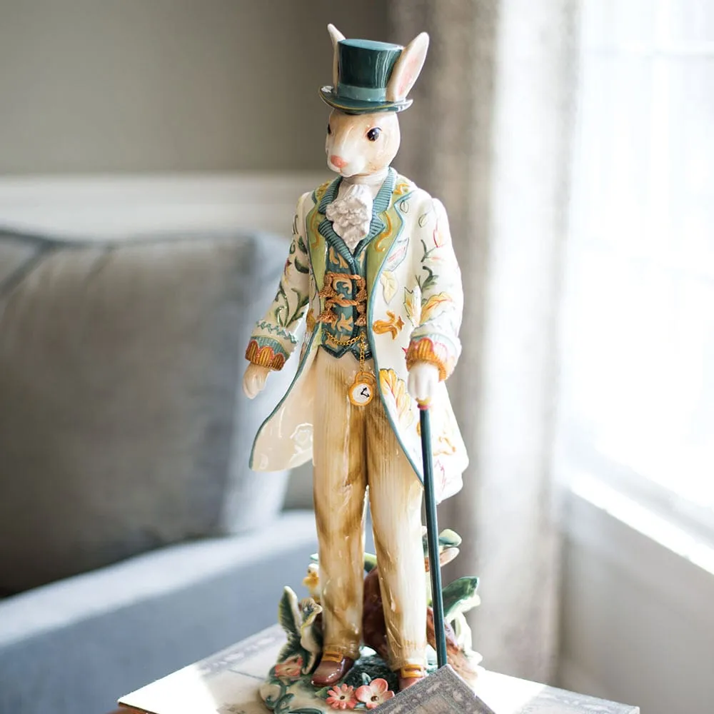 Fitz and Floyd Dapper Rabbits Coniglio Maschio 51 cm ceramica