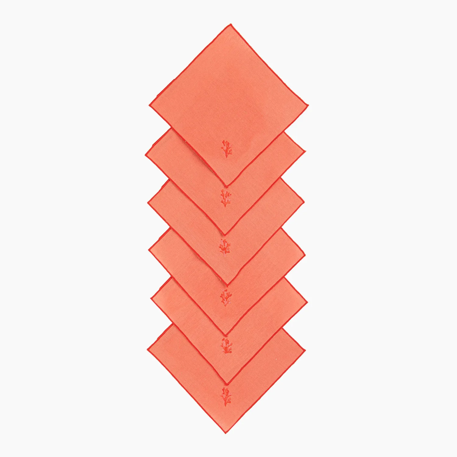 Tavola Ceramica Ilario Corallo tovaglietta ricamo rosso