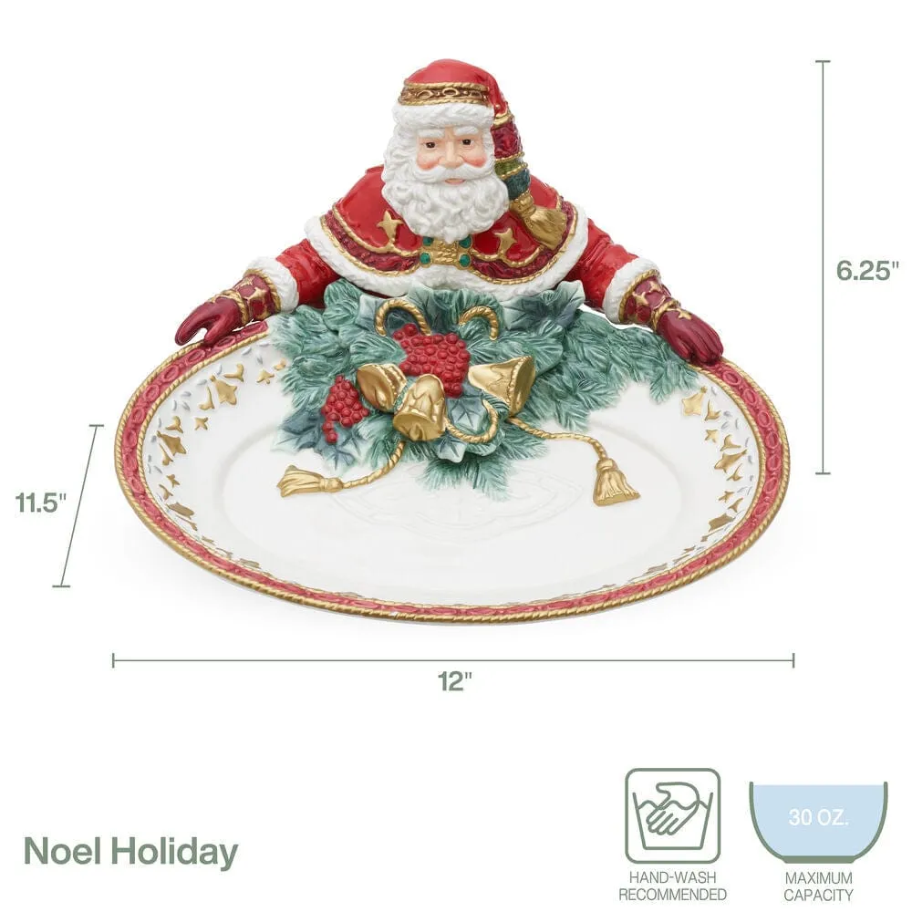 Fitz and Floyd Noel Holiday Santa ciotola portata natalizia