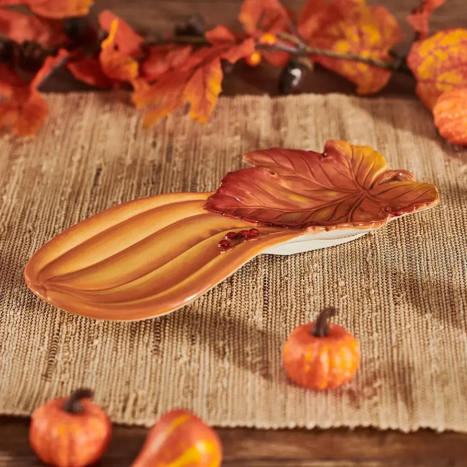 Fitz and Floyd Harvest poggia mestolo zucca maiolica