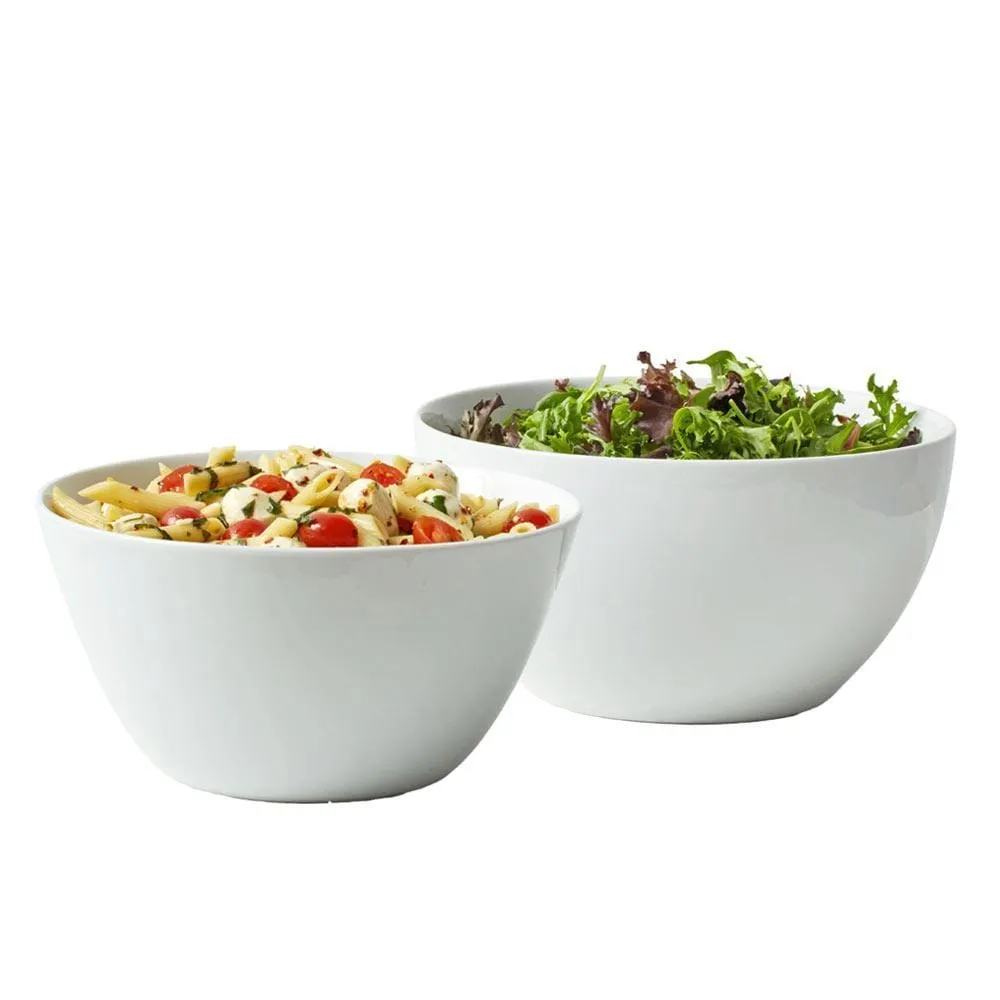 Fitz and Floyd Everyday White set 2 insalatiere fondo porcellana