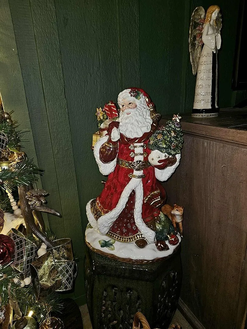 Fitz and Floyd Renaissance Holiday Statuina Babbo Natale 47 cm