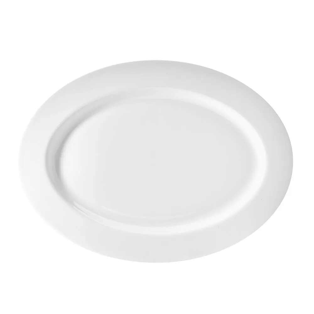 Fitz and Floyd Nevaeh White piatto portata ovale bordo classico
