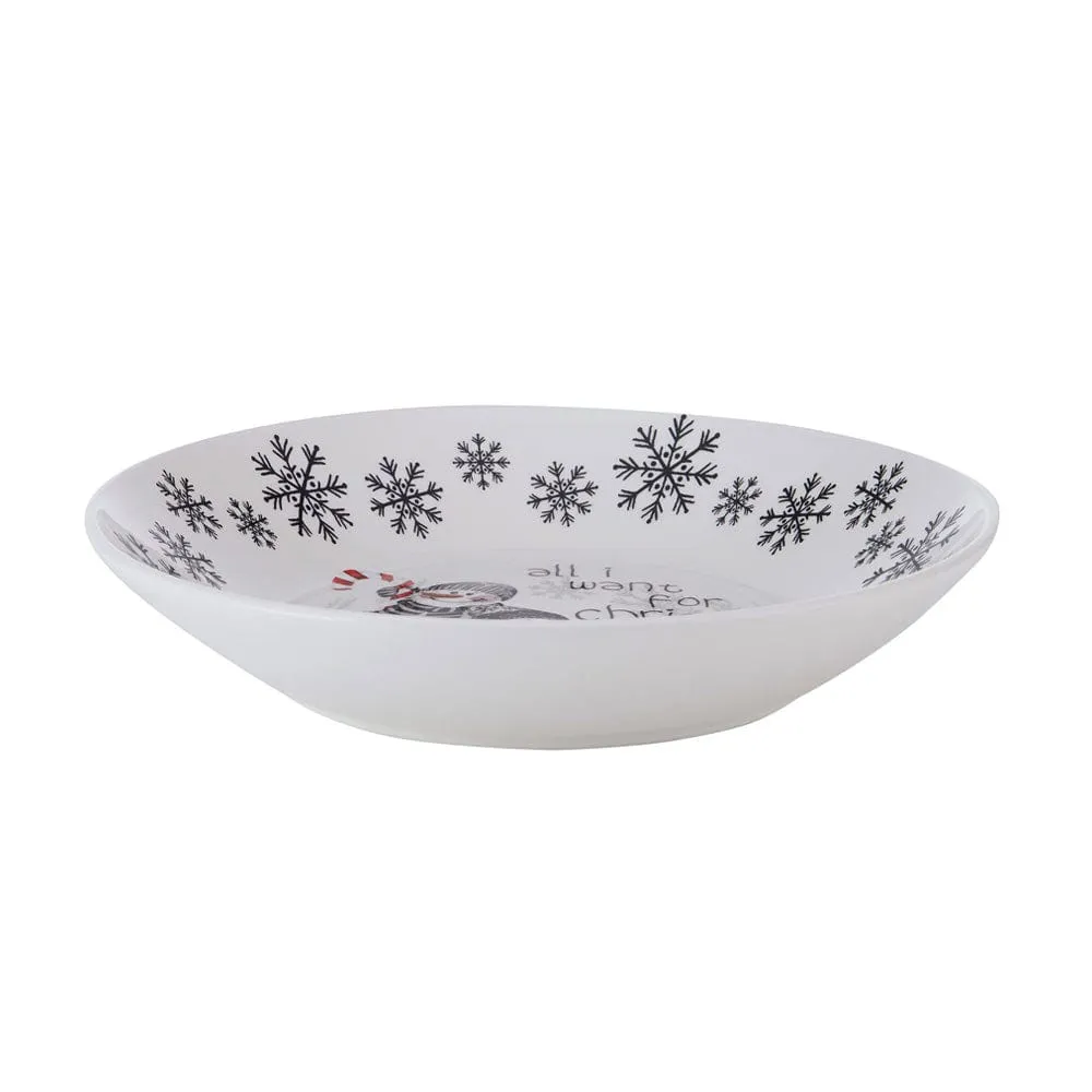 Fitz and Floyd Snow Days ciotole verdura set 2 terracotta
