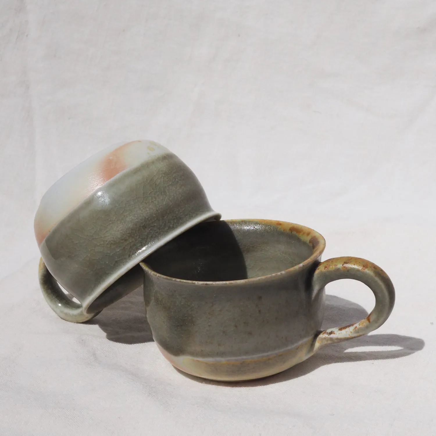 Studio Delta Pottery Espresso per due Celadon tazzine set 2 pz