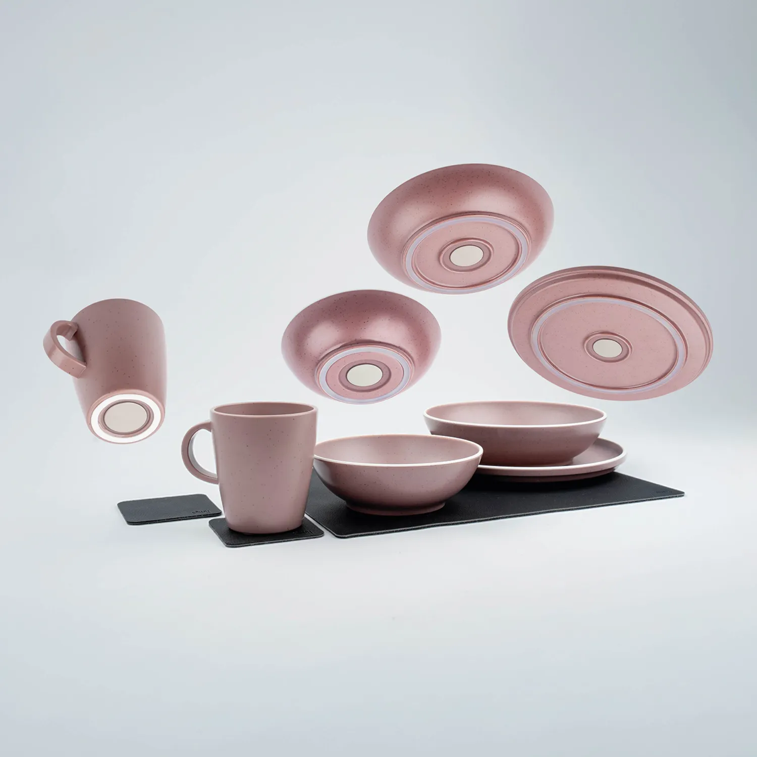 Silwy Dolomit Rose set stoviglie magnetiche 8 pezzi