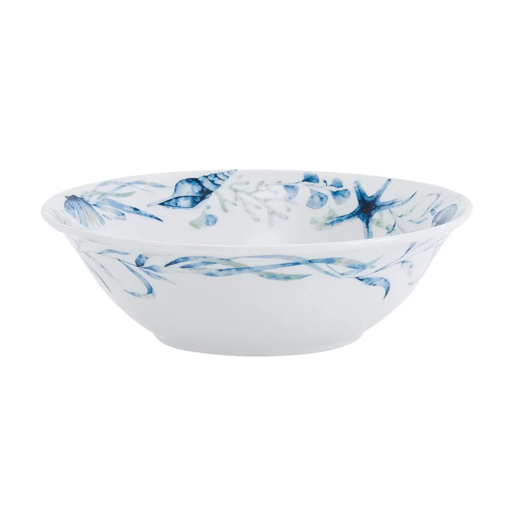 Fitz and Floyd Sanibel Servizio Piatti 12 Pezzi Blu Porcellana