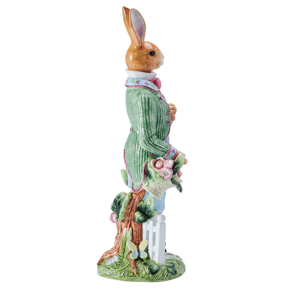 Fitz and Floyd Jardin statuetta coniglio maschio ceramica 40 cm