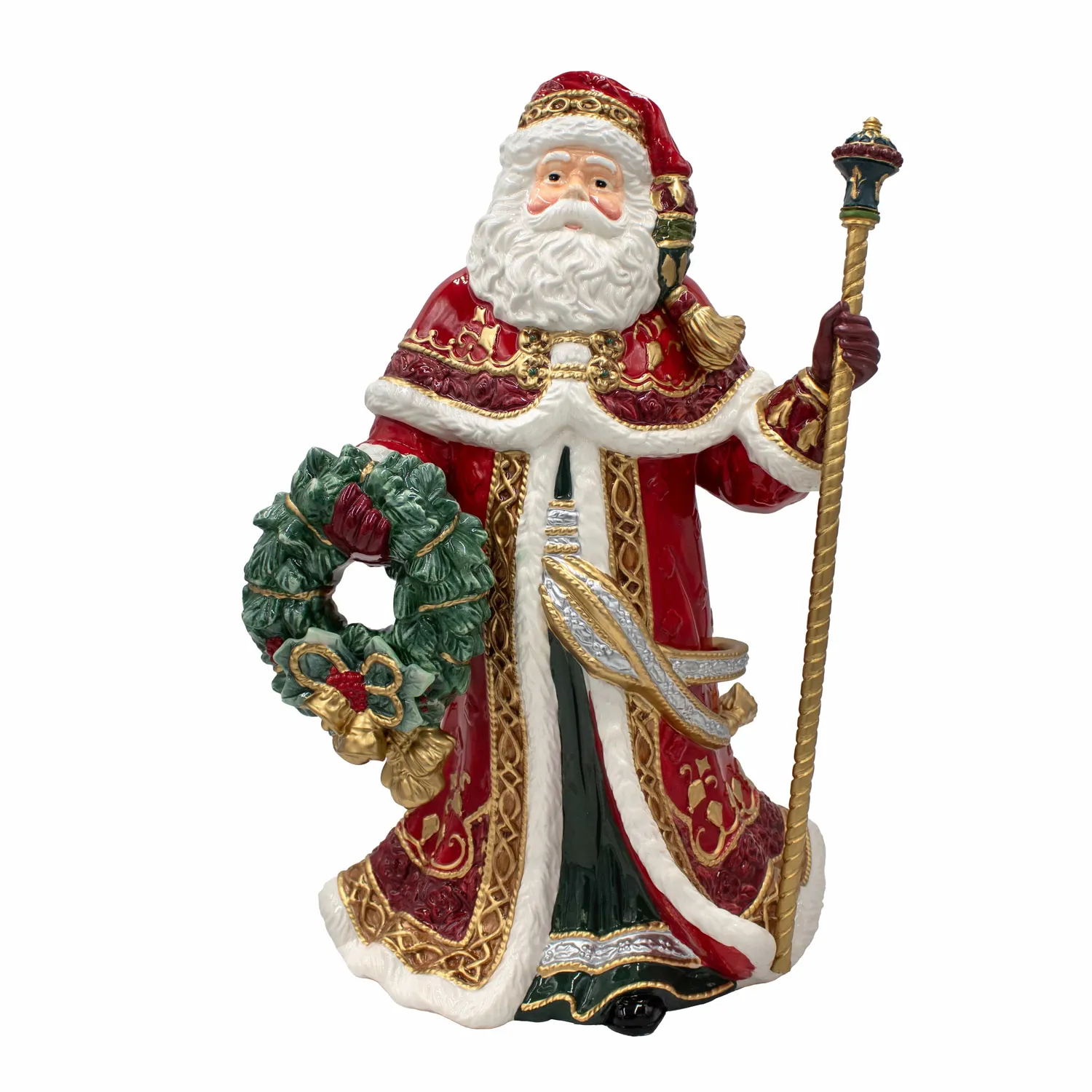 Fitz and Floyd Noel Holiday statua Babbo Natale 49 cm ceramica