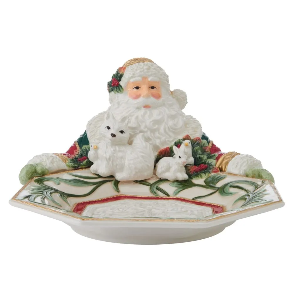 Fitz and Floyd Woodland Holiday ciotola Babbo Natale
