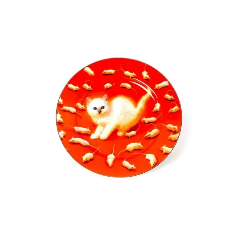 Seletti Wears Toiletpaper Kitten piatto porcellana